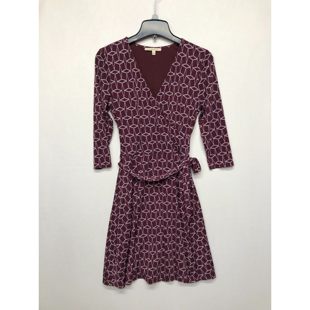 41 Hawthorn Women 3/4 Sleeve Wrap Dress Size Small Polyester Blend B237 -26